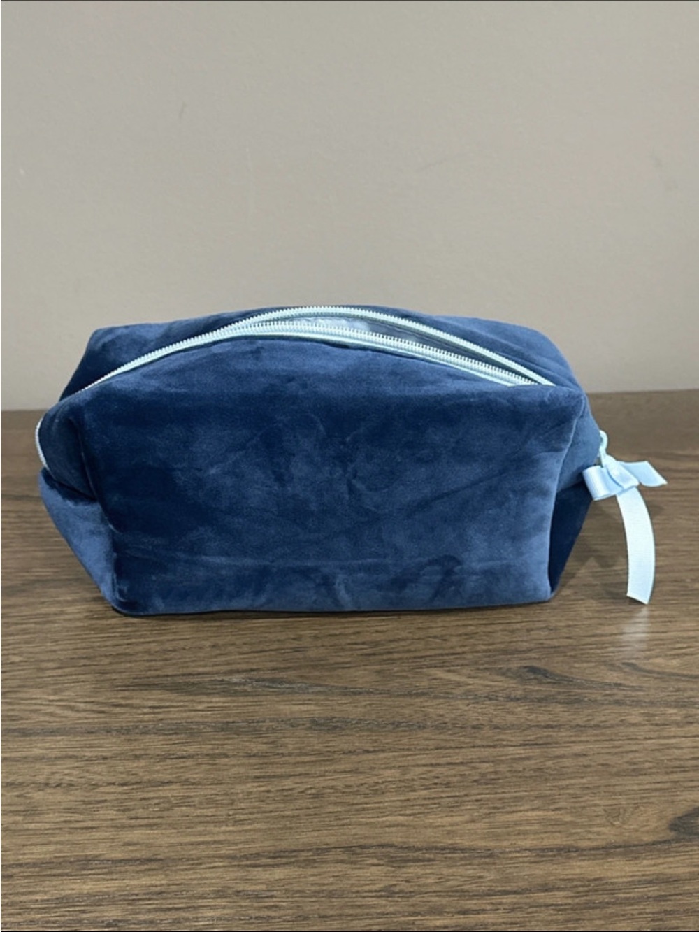 Navy Velvet Makeup/Toiletry Bag